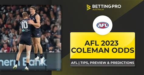AFL Coleman Medal betting odds .